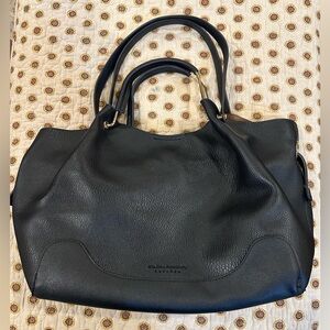 So dra Roberts Squared Large Black Vegan Leather Tote Satchel